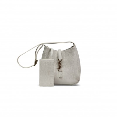 YSL LE 5 À 7 SUPPLE BABY IN GRAINED LEATHER 809461 (16*15*7cm)